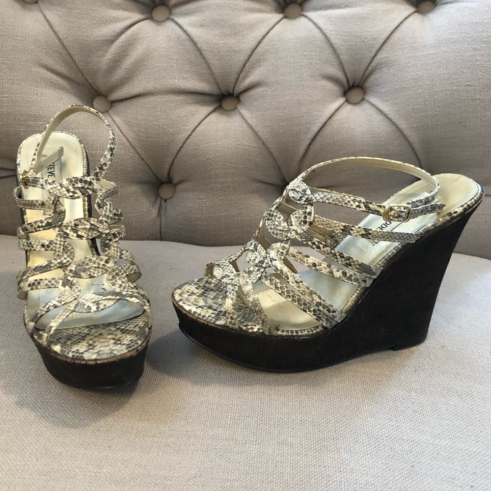Steve Madden Snake Skin Wedges